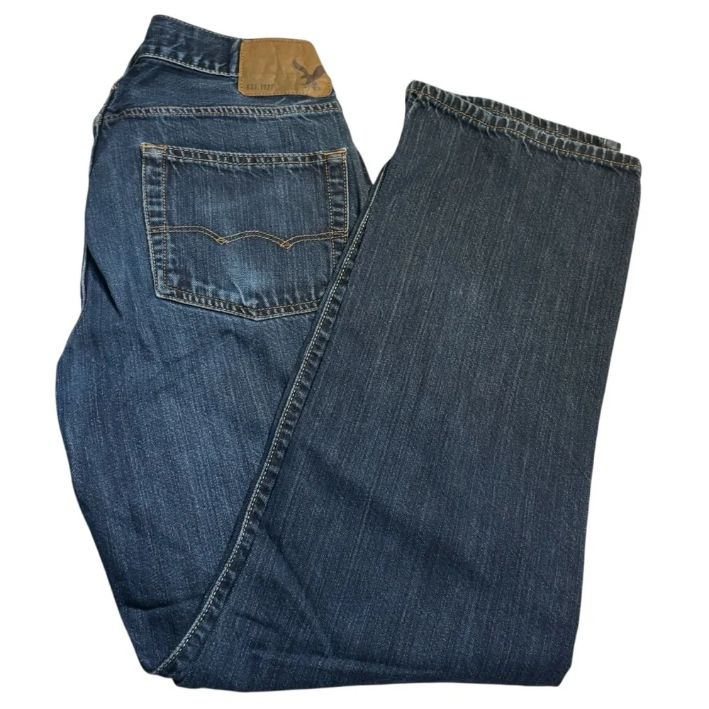 American Eagle Outfitters Jeans 32” x 32” Dark Blue Denim Relaxed 100% Cotton